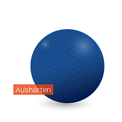 Mikroverkapseln - Aushärten des Pulverpartikel