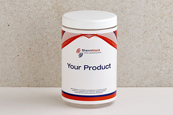 Stehende Kunststoffdose